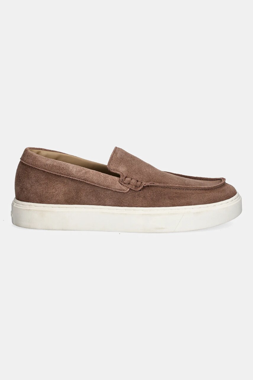 Замшеві мокасини Calvin Klein MOCCASIN SUEDE чоловічі колір коричневий HM0HM01794