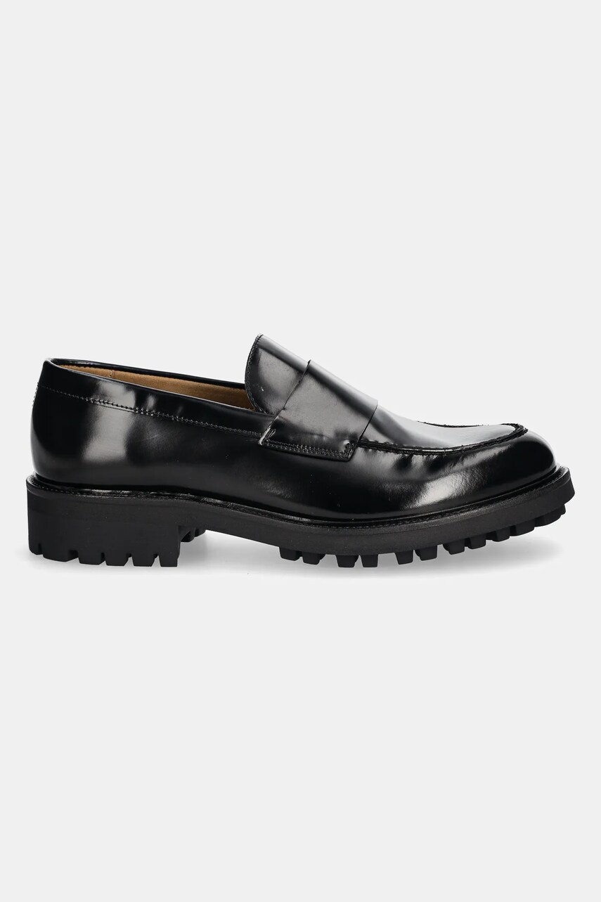Шкіряні мокасини Calvin Klein MOCCASIN W/ BAND чоловічі колір чорний HM0HM01833