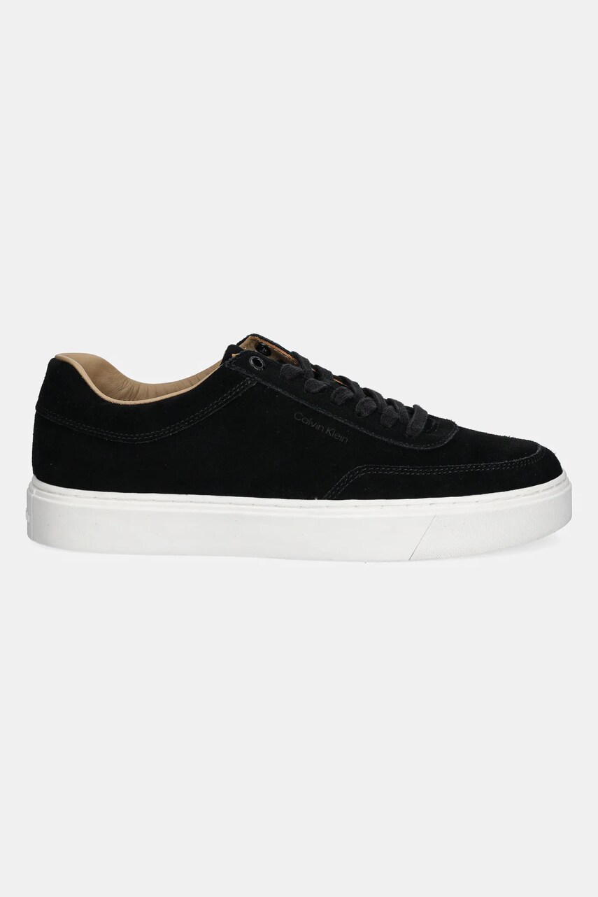Замшеві кросівки Calvin Klein LACE UP SUEDE колір чорний HM0HM01792