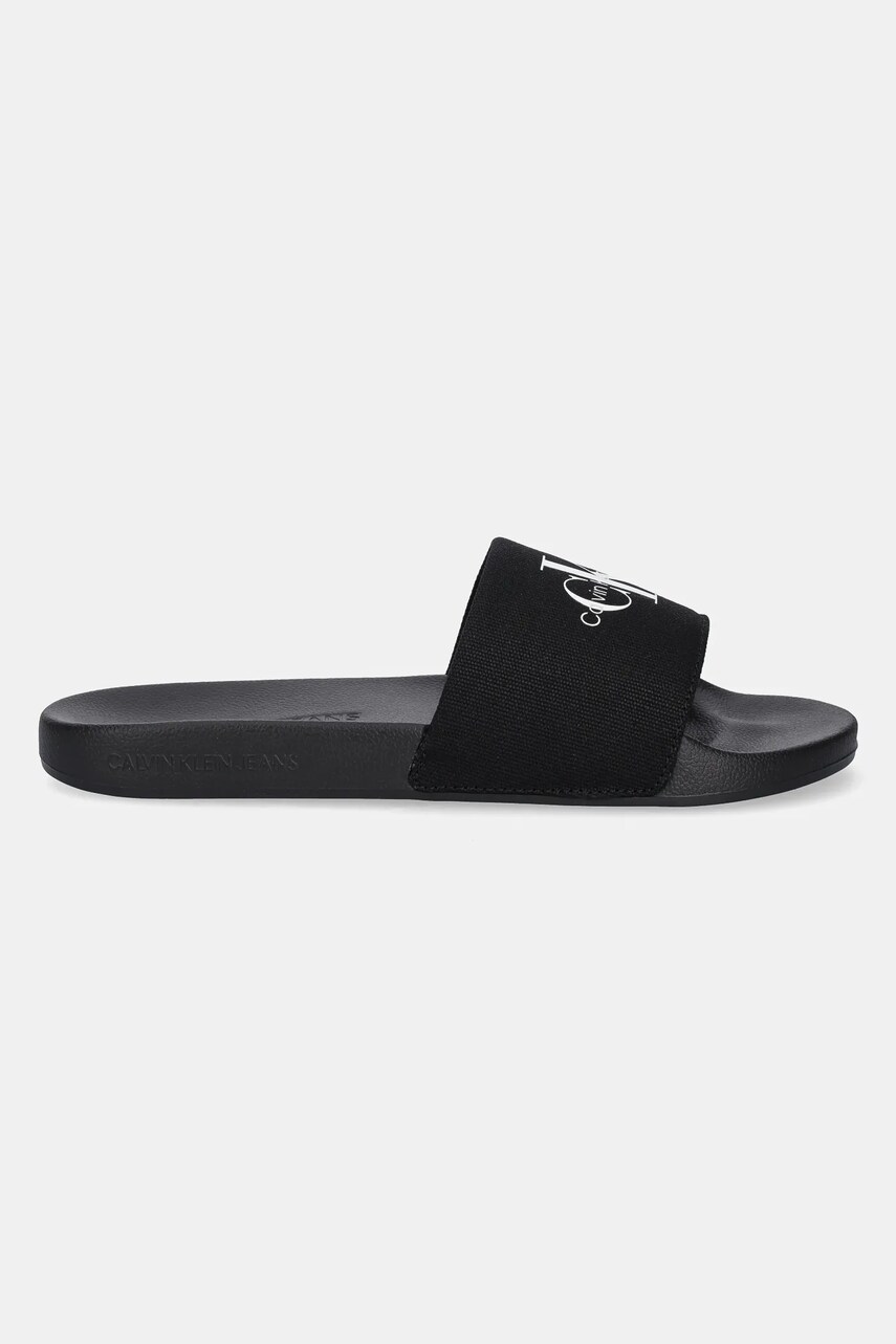 Шльопанці Calvin Klein Jeans SLIDE MONOGRAM чоловічі колір чорний YM0YM01271