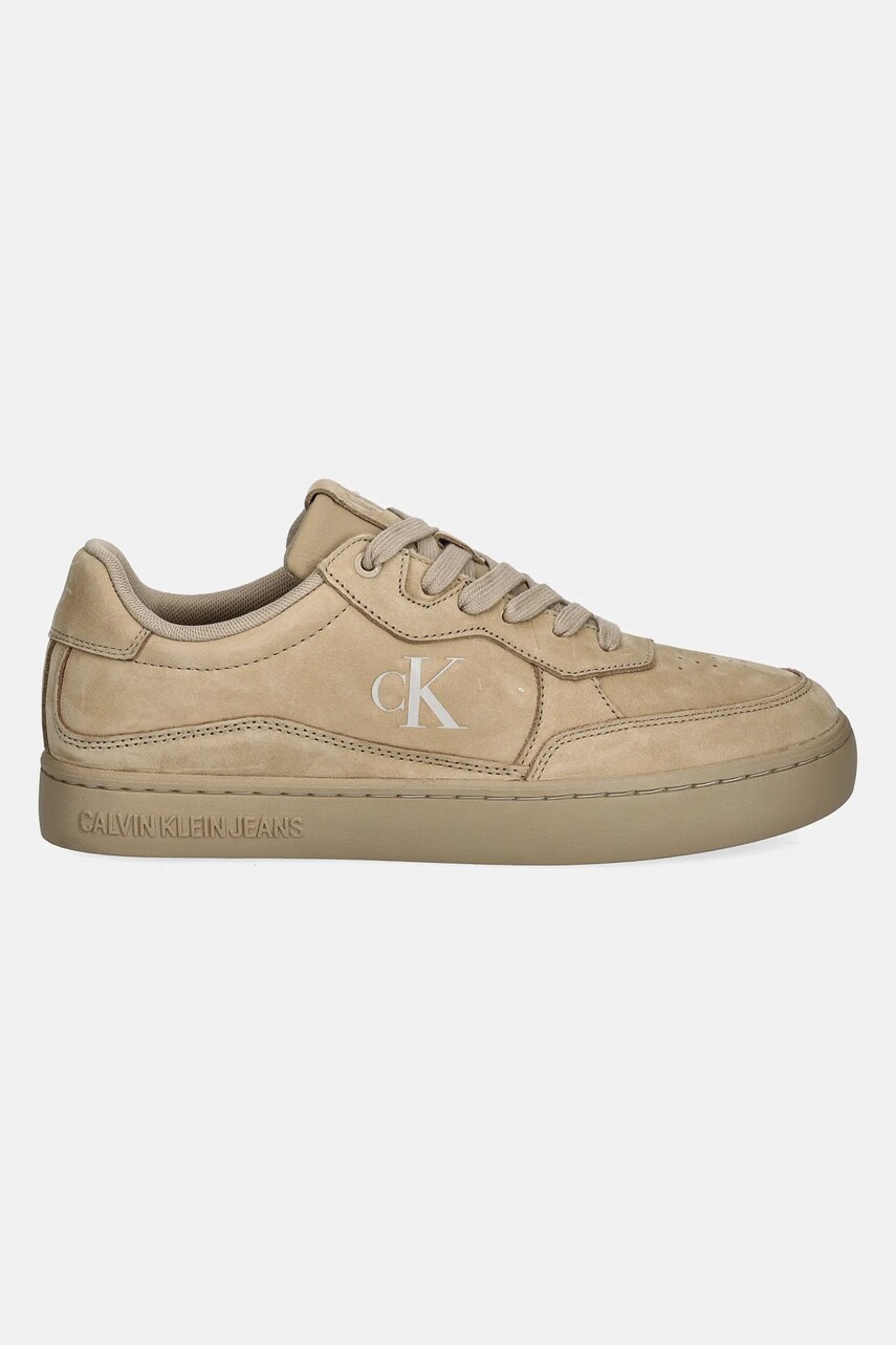 Кросівки з нубуку Calvin Klein Jeans CLASSIC CUPSOLE WAVE MG CS колір бежевий YM0YM01256