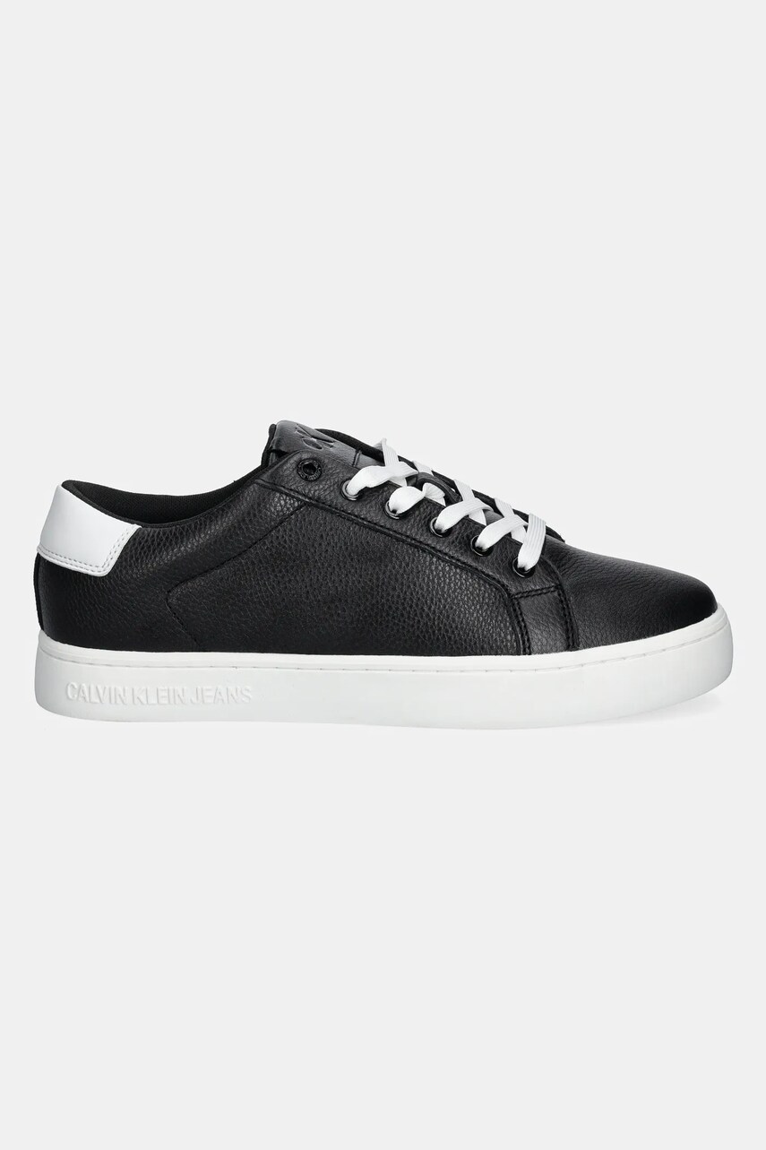 Шкіряні кросівки Calvin Klein Jeans CLASSIC CUPSOLE LOW OHB колір чорний YM0YM01164