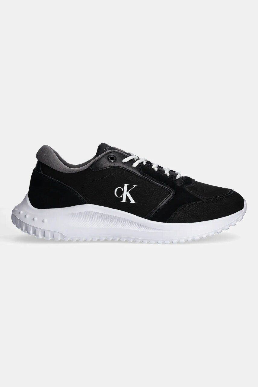 Шкіряні кросівки Calvin Klein Jeans EVA RUNNER LOW MG WMM колір чорний YM0YM01145