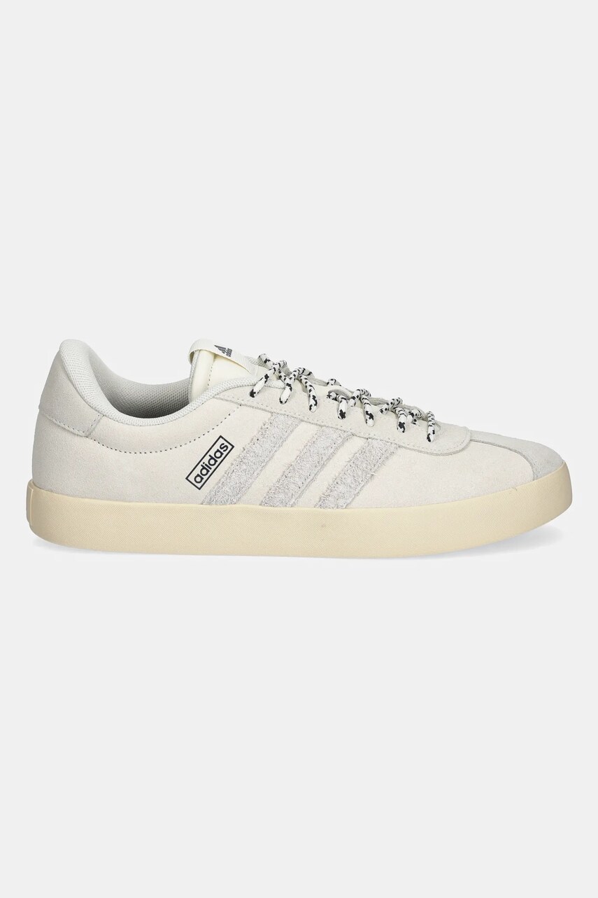 Замшеві кросівки adidas VL Court 3.0 колір бежевий JP5296