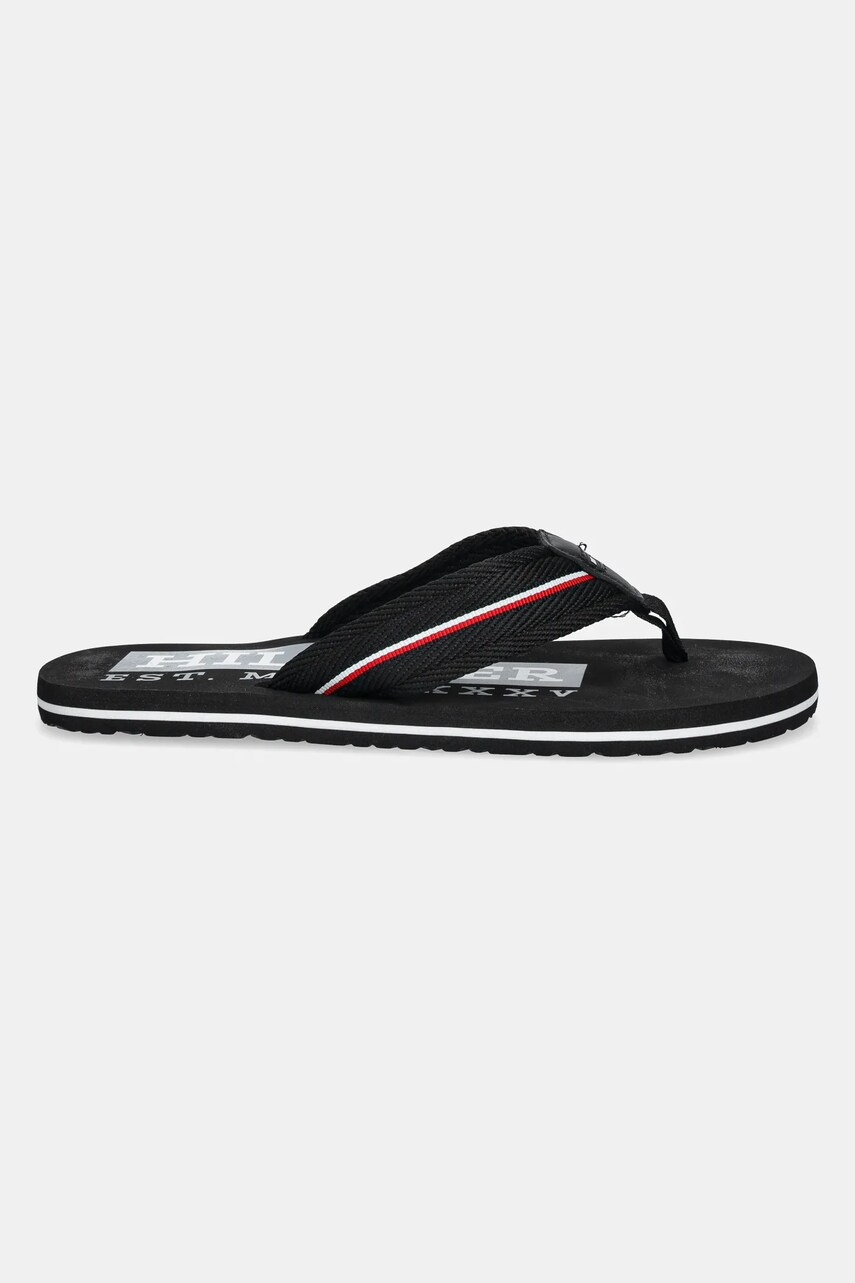 В'єтнамки Tommy Hilfiger CORPORATE HILFIGER BEACH SANDAL чоловічі колір чорний FM0FM05436