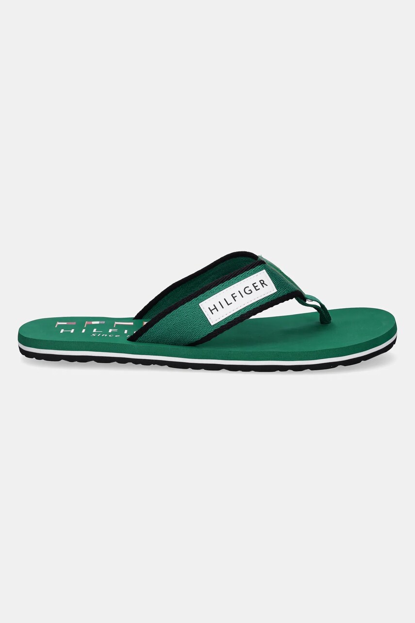 В'єтнамки Tommy Hilfiger PATCH HILFIGER BEACH SANDAL чоловічі колір зелений FM0FM05435