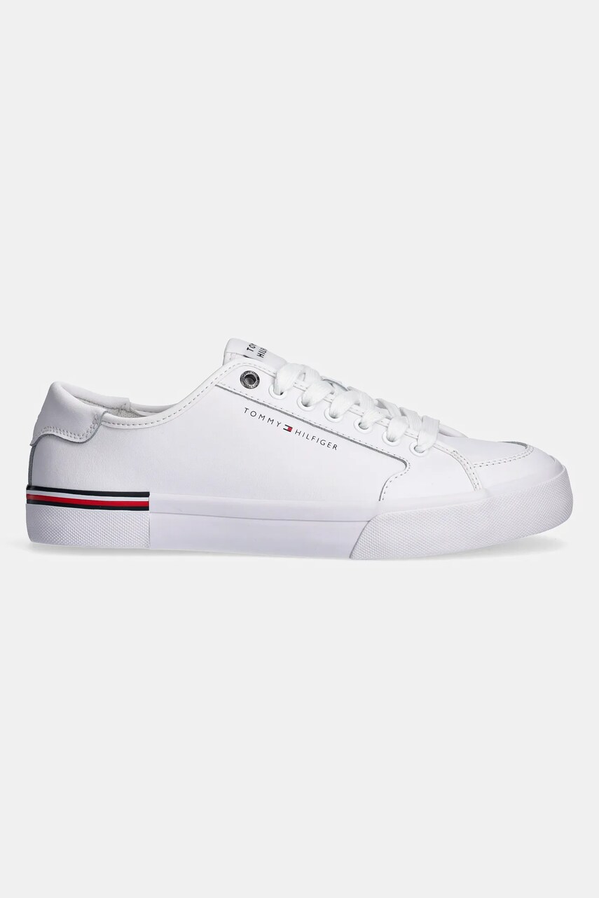 Шкіряні кросівки Tommy Hilfiger CORE CORPORATE VULC LEATHER колір білий FM0FM05399