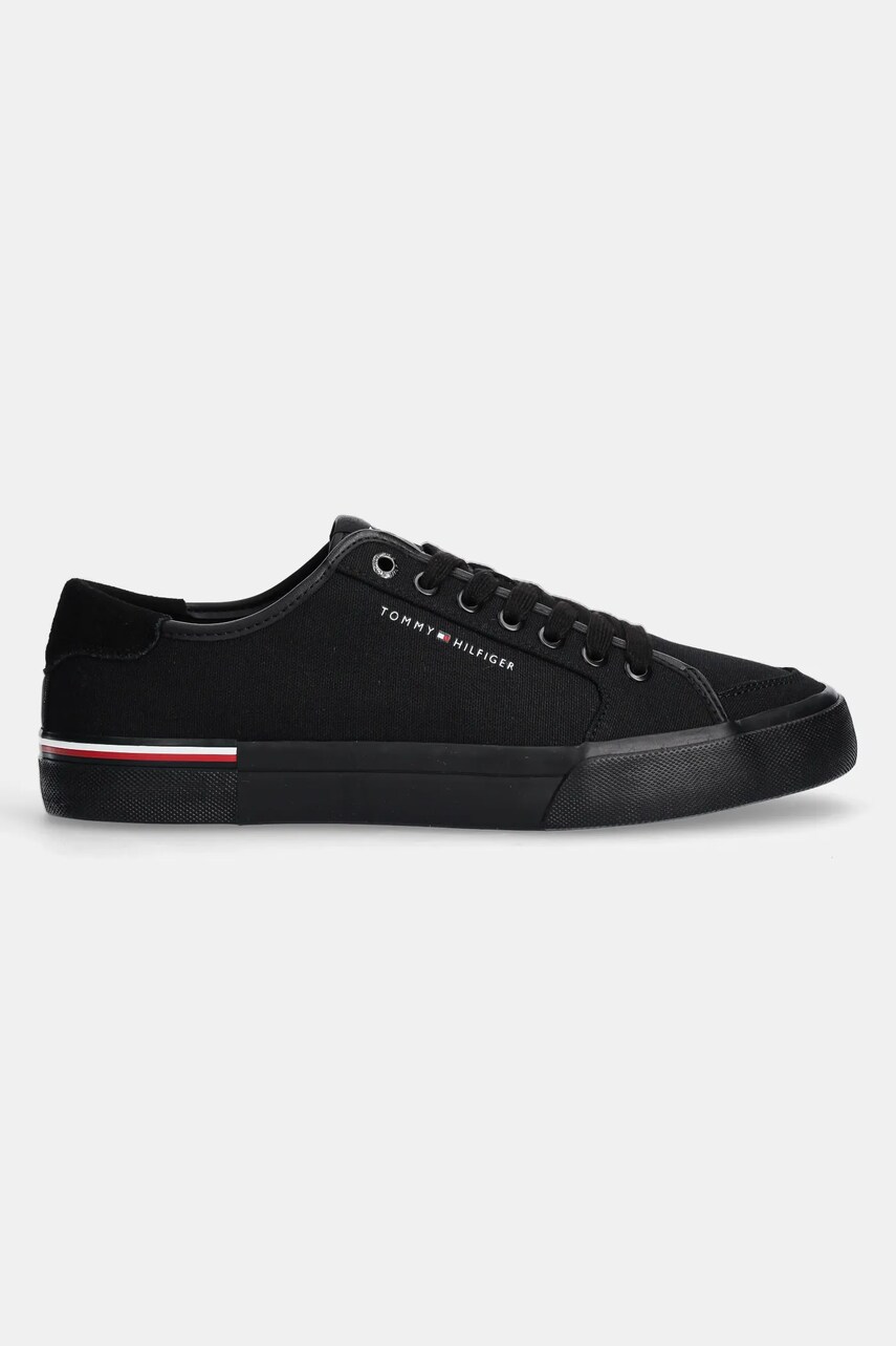 Кросівки Tommy Hilfiger CORE CORPORATE VULC CANVAS колір чорний FM0FM05398