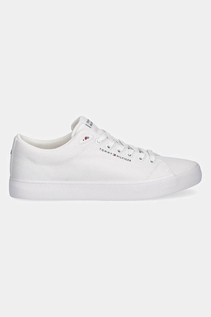 Купити Кеди Tommy Hilfiger TH HI VULC LOW CORE CANVAS колір білий FM0FM05396 – головне зображення