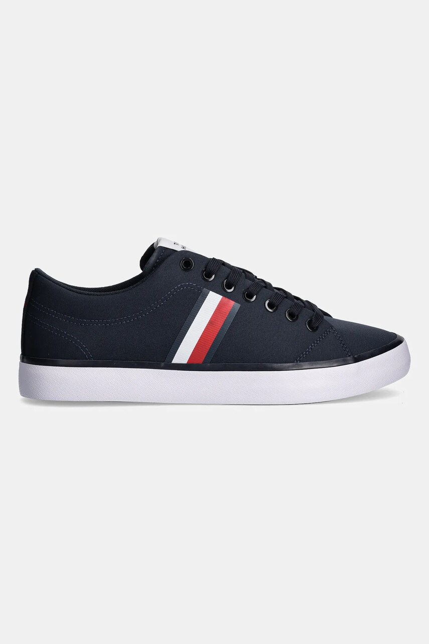 Кеди Tommy Hilfiger TH HI VULC LOW CORE STRIPES MESH чоловічі колір синій FM0FM05393