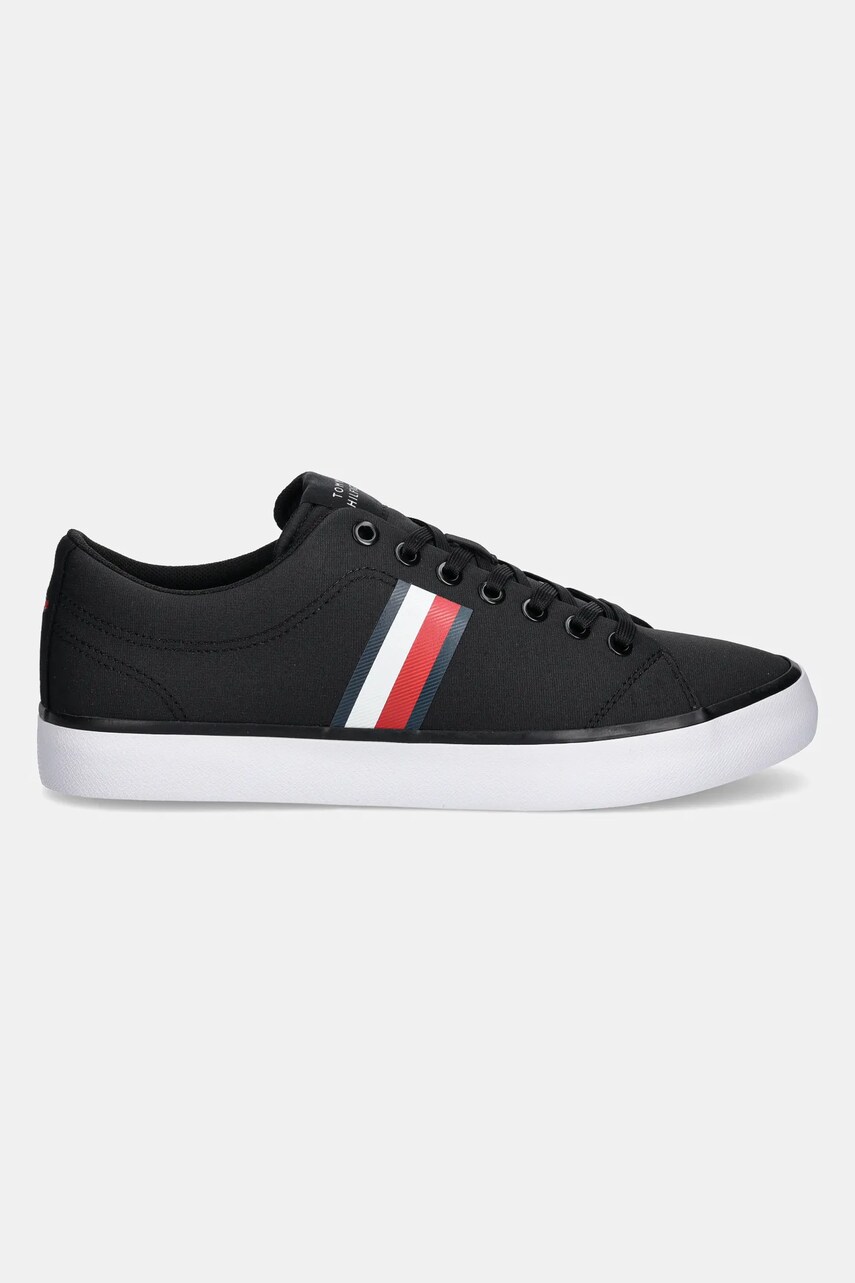 Кеди Tommy Hilfiger TH HI VULC LOW CORE STRIPES MESH чоловічі колір чорний FM0FM05393