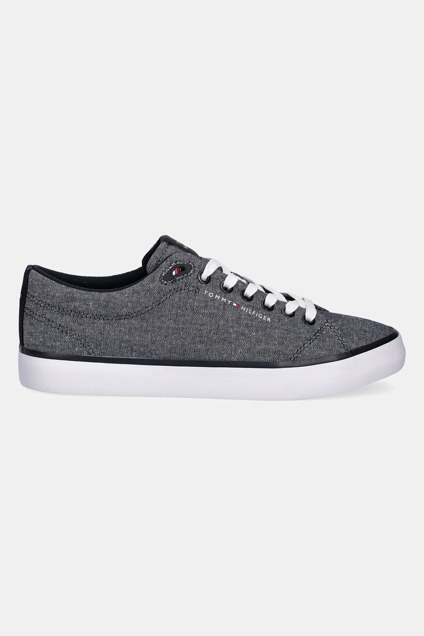 Кеди Tommy Hilfiger TH HI VULC LOW CORE CHAMBRAY чоловічі колір синій FM0FM05389