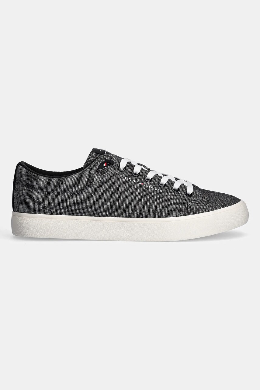 Кеди Tommy Hilfiger TH HI VULC LOW CORE CHAMBRAY чоловічі колір чорний FM0FM05389