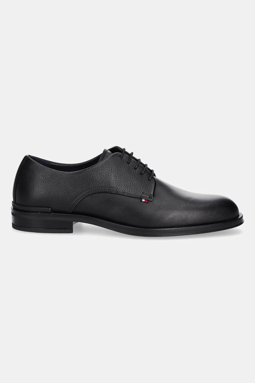 Шкіряні туфлі Tommy Hilfiger CORE HILFIGER LEATHER SHOE чоловічі колір чорний FM0FM05375