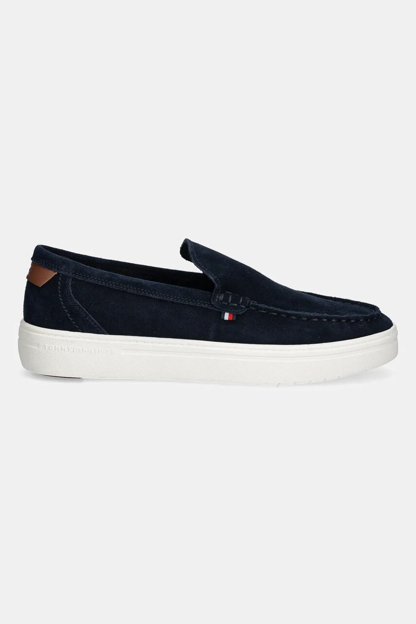 Замшеві мокасини Tommy Hilfiger MODERN LIGHT HYBRID SUEDE LOAFER чоловічі колір синій FM0FM05354