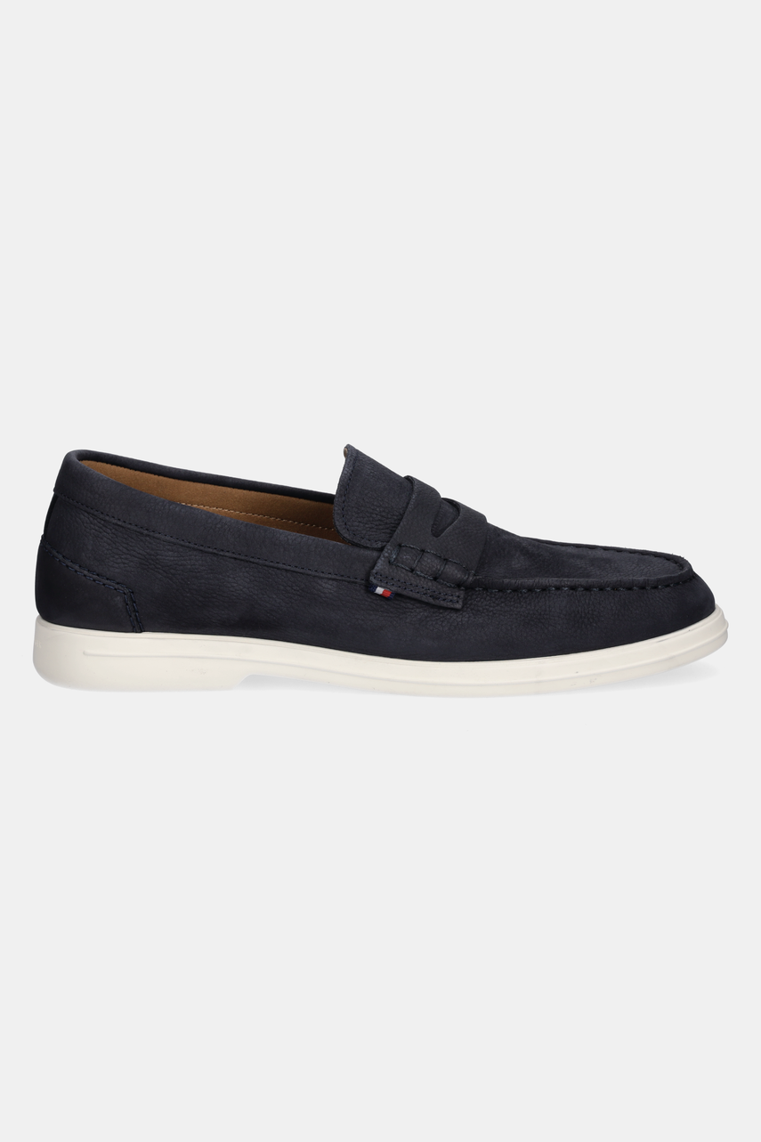 Мокасини з нубуку Tommy Hilfiger TOMMY HILFIGER NUBUCK P LOAFER чоловічі колір синій FM0FM05350