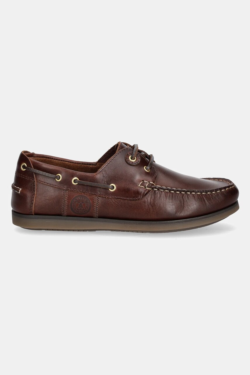 Шкіряні туфлі Barbour Wake чоловічі колір коричневий MFO0684BR76
