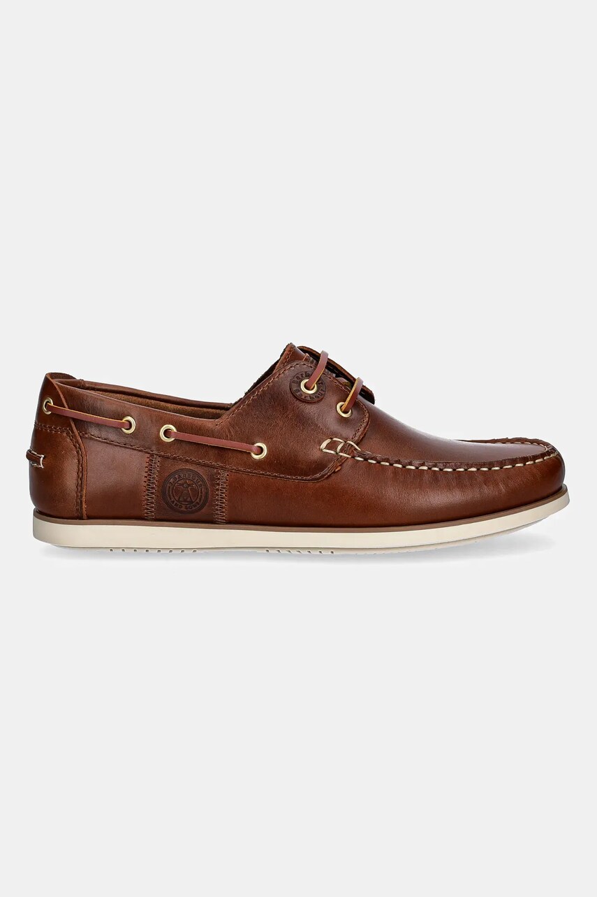 Шкіряні туфлі Barbour Wake чоловічі колір коричневий MFO0684TA52