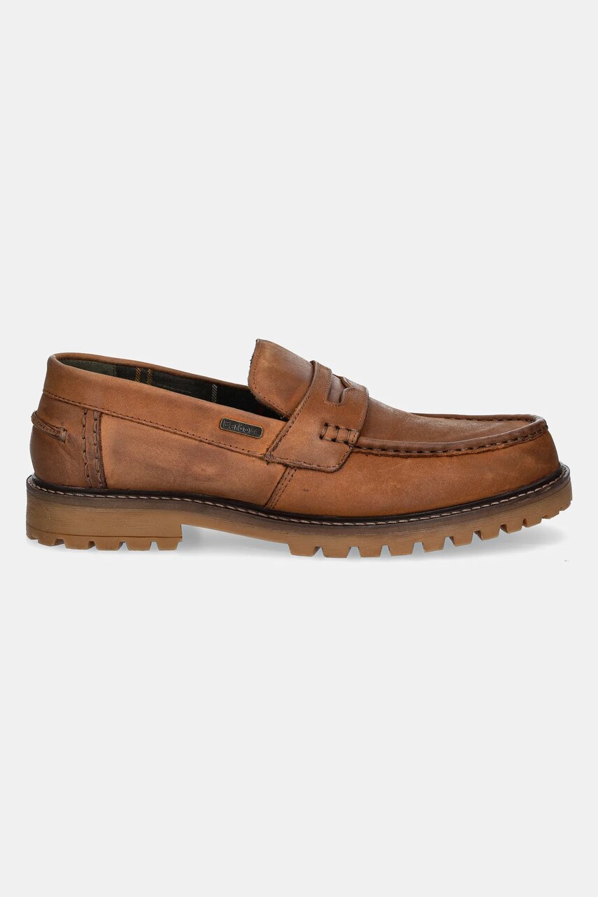 Шкіряні мокасини Barbour Pumice чоловічі колір коричневий MFO0748TA51