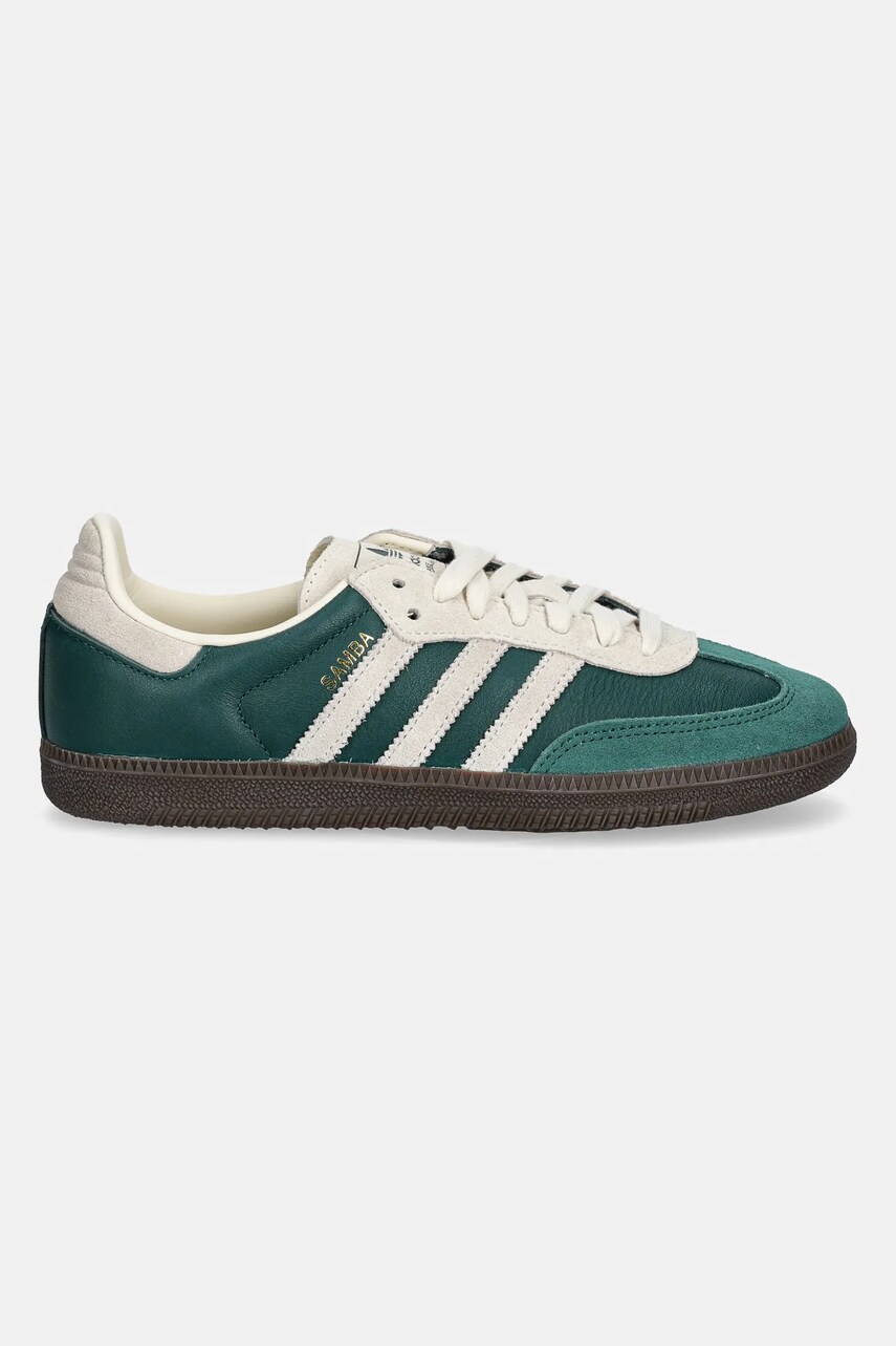 Шкіряні кросівки adidas Originals Samba OG колір зелений JI3215