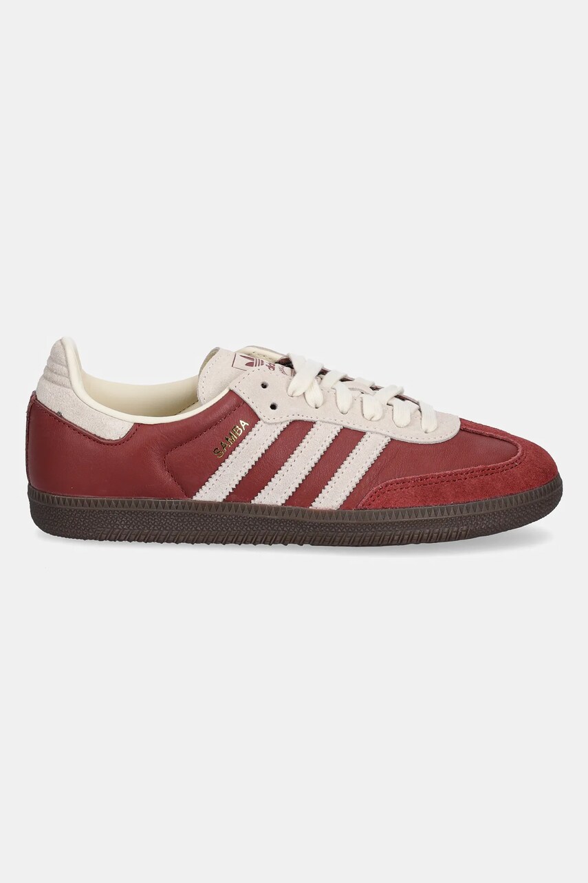 Шкіряні кросівки adidas Originals Samba OG колір бордовий JI3216