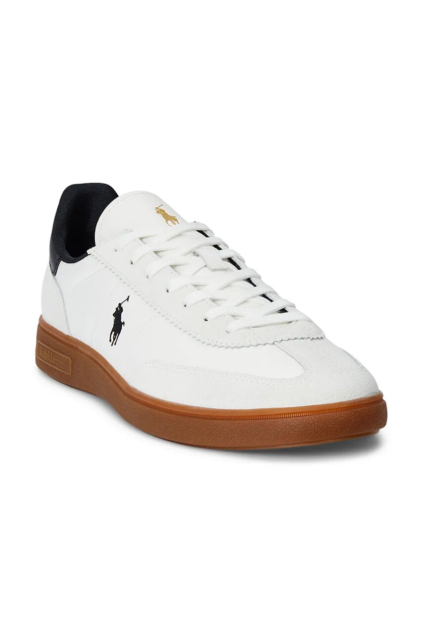 Шкіряні кросівки Polo Ralph Lauren Bedford Pp чоловічі колір білий 809961181001