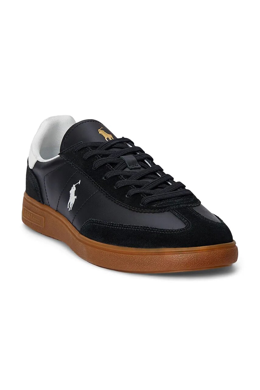 Шкіряні кросівки Polo Ralph Lauren Bedford Pp чоловічі колір чорний 809961181002