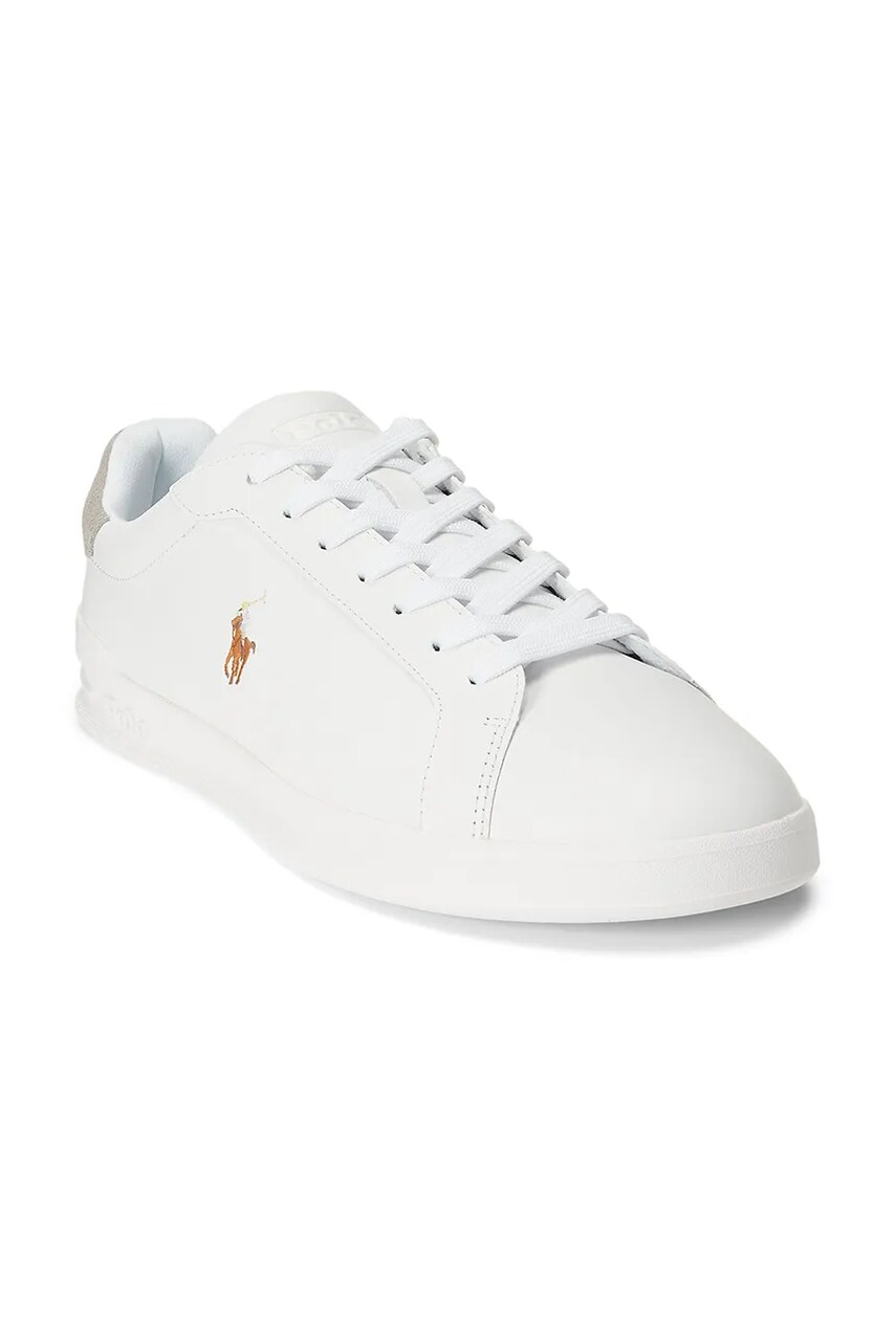 Шкіряні кросівки Polo Ralph Lauren Hrt Ct Ii чоловічі колір білий 809940762002