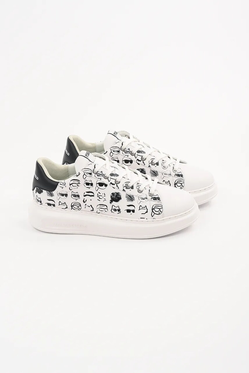 Шкіряні кросівки Karl Lagerfeld KAPRI MENS чоловічі колір білий KL52512T