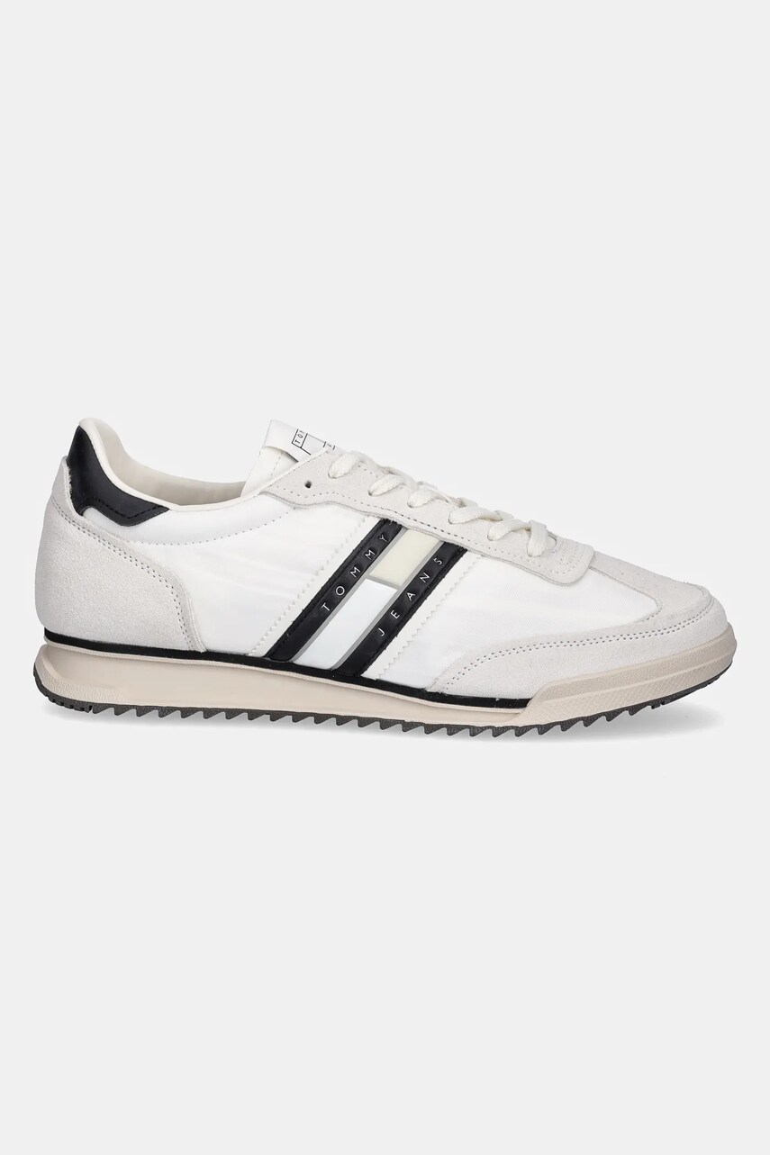 Кросівки Tommy Jeans RETRO RUNNER CLEATED колір білий EM0EM01527