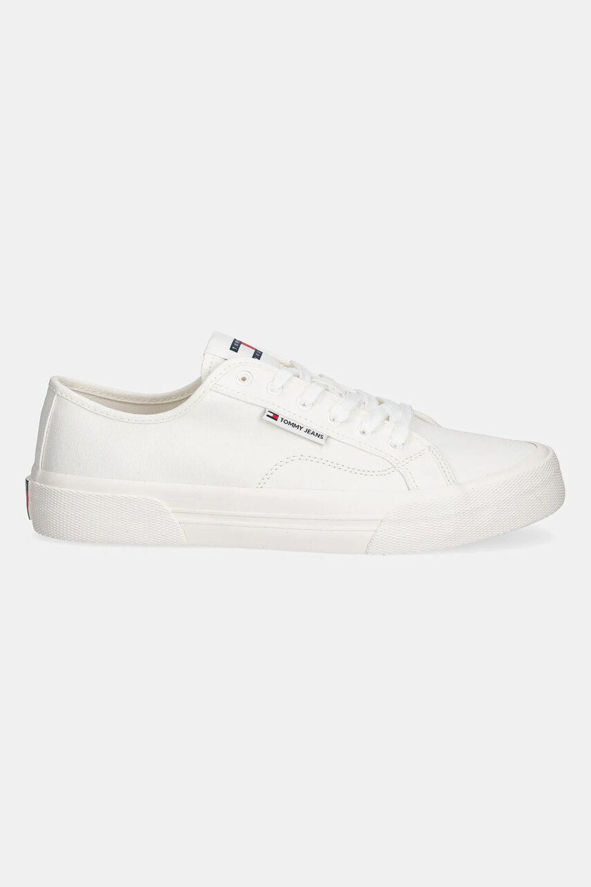 Кеди Tommy Jeans  LACE UP CANVAS COLOR колір білий EM0EM01543
