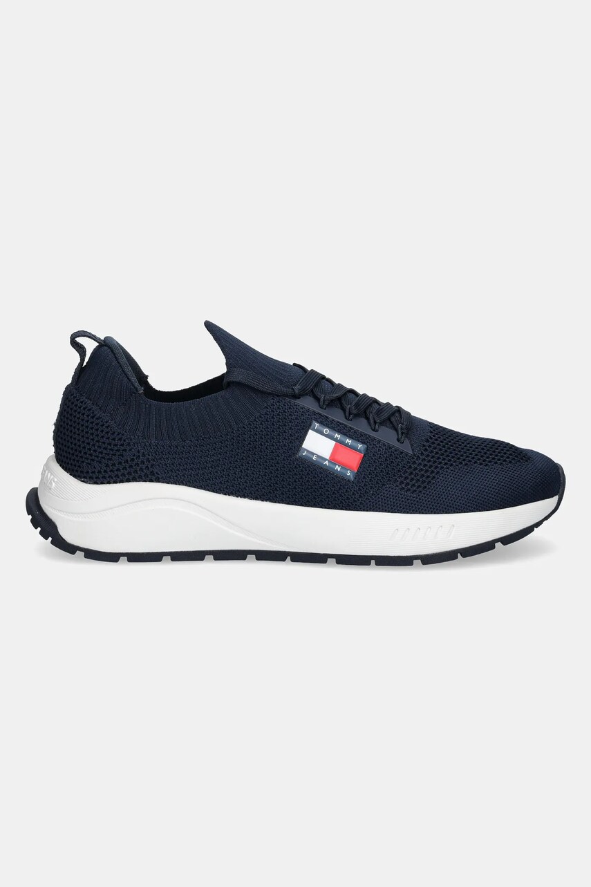 Кросівки Tommy Jeans RUNNER KNTITTED чоловічі колір синій EM0EM01555