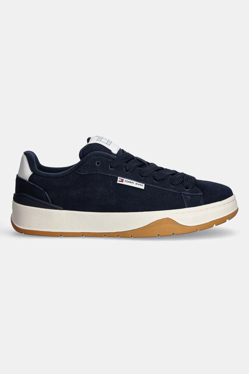 Замшеві кросівки Tommy Jeans SKATER SNEAKER колір синій EM0EM01607