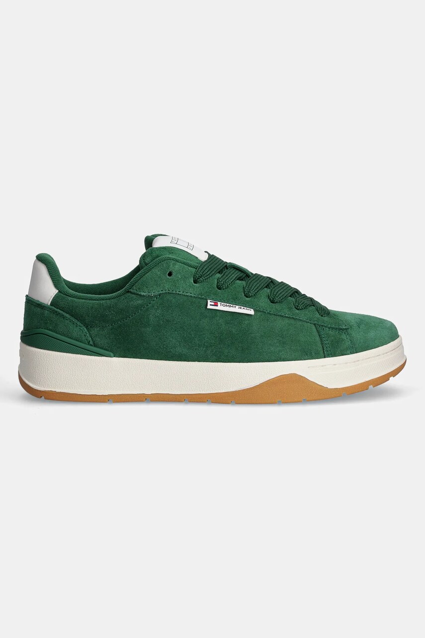 Замшеві кросівки Tommy Jeans SKATER SNEAKER колір зелений EM0EM01607