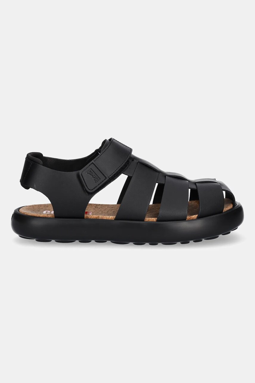 Шкіряні сандалі Camper Pelotas Flota Sandal чоловічі колір чорний K100938-003