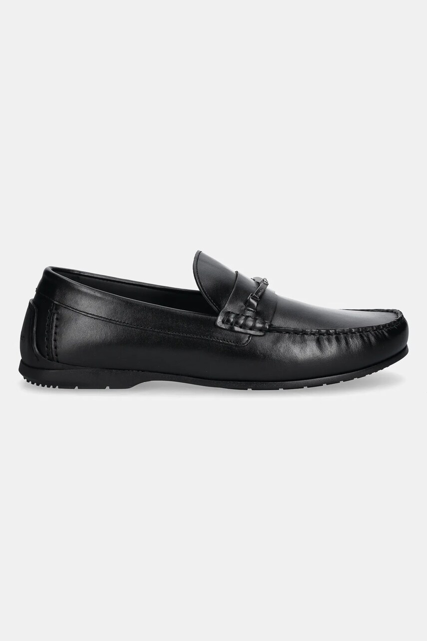 Шкіряні мокасини Calvin Klein DRIVER W/ NY BIT LTH чоловічі колір чорний HM0HM01701