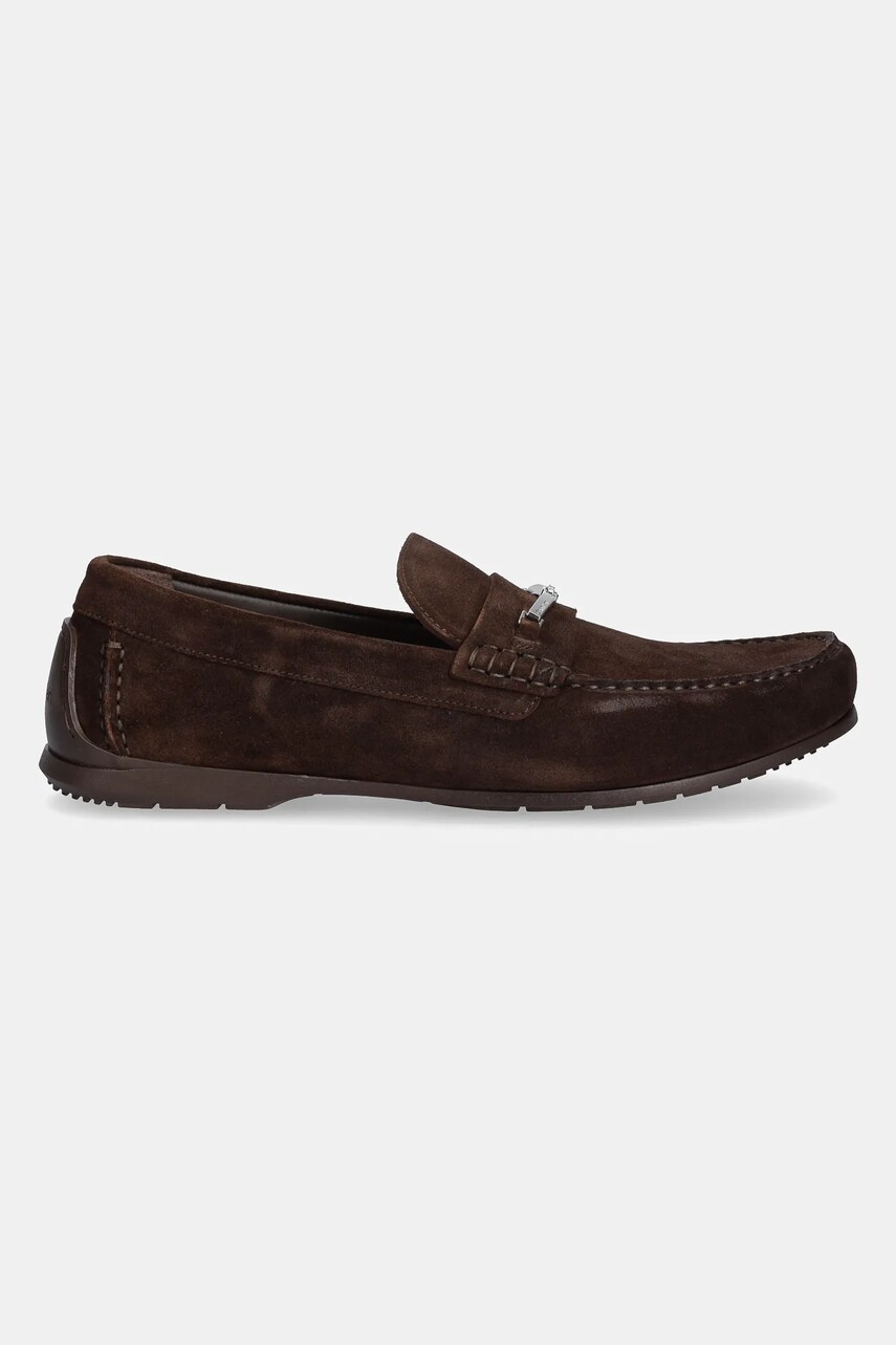 Замшеві мокасини Calvin Klein DRIVER W/ NY BIT SUE чоловічі колір коричневий HM0HM01759