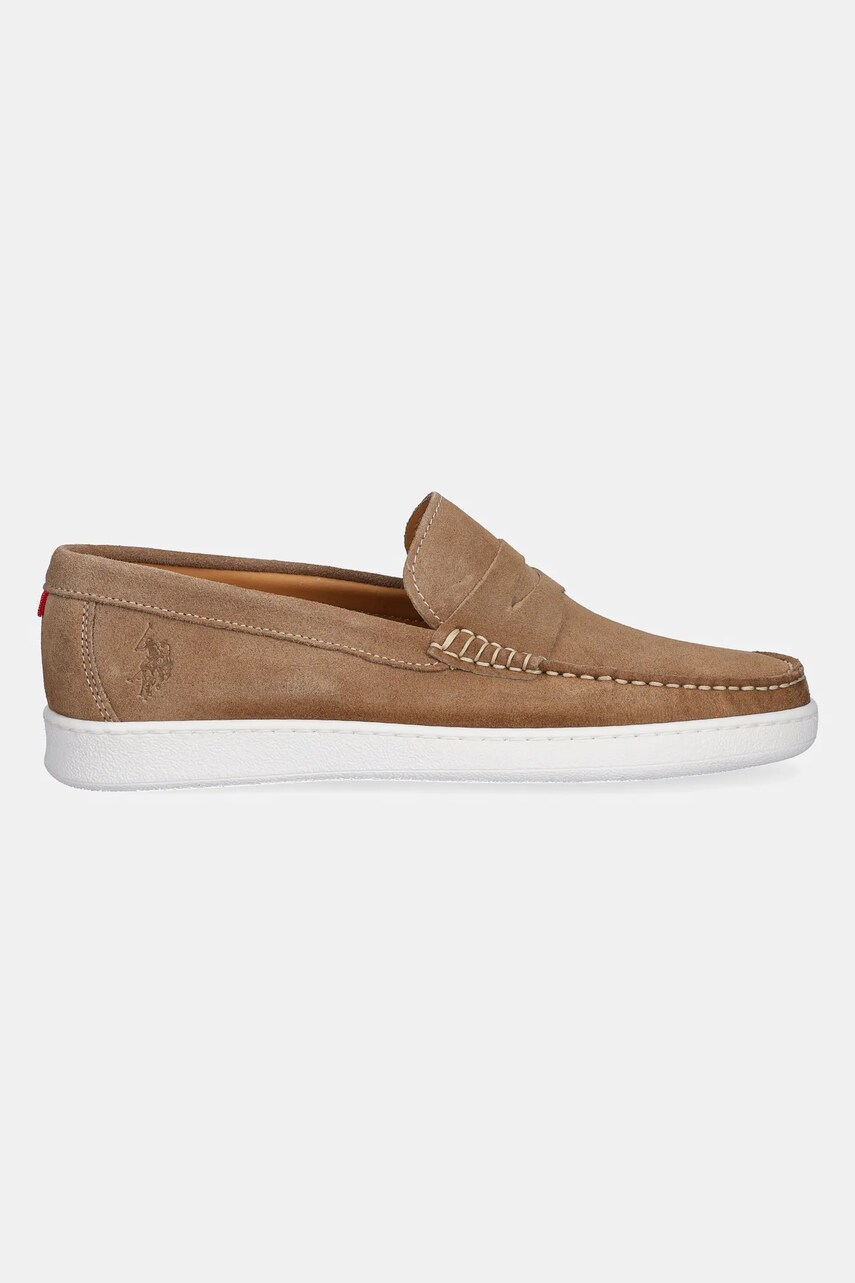 Замшеві мокасини U.S. Polo Assn. MIGUEL002M/5S1 чоловічі колір коричневий MIGUEL