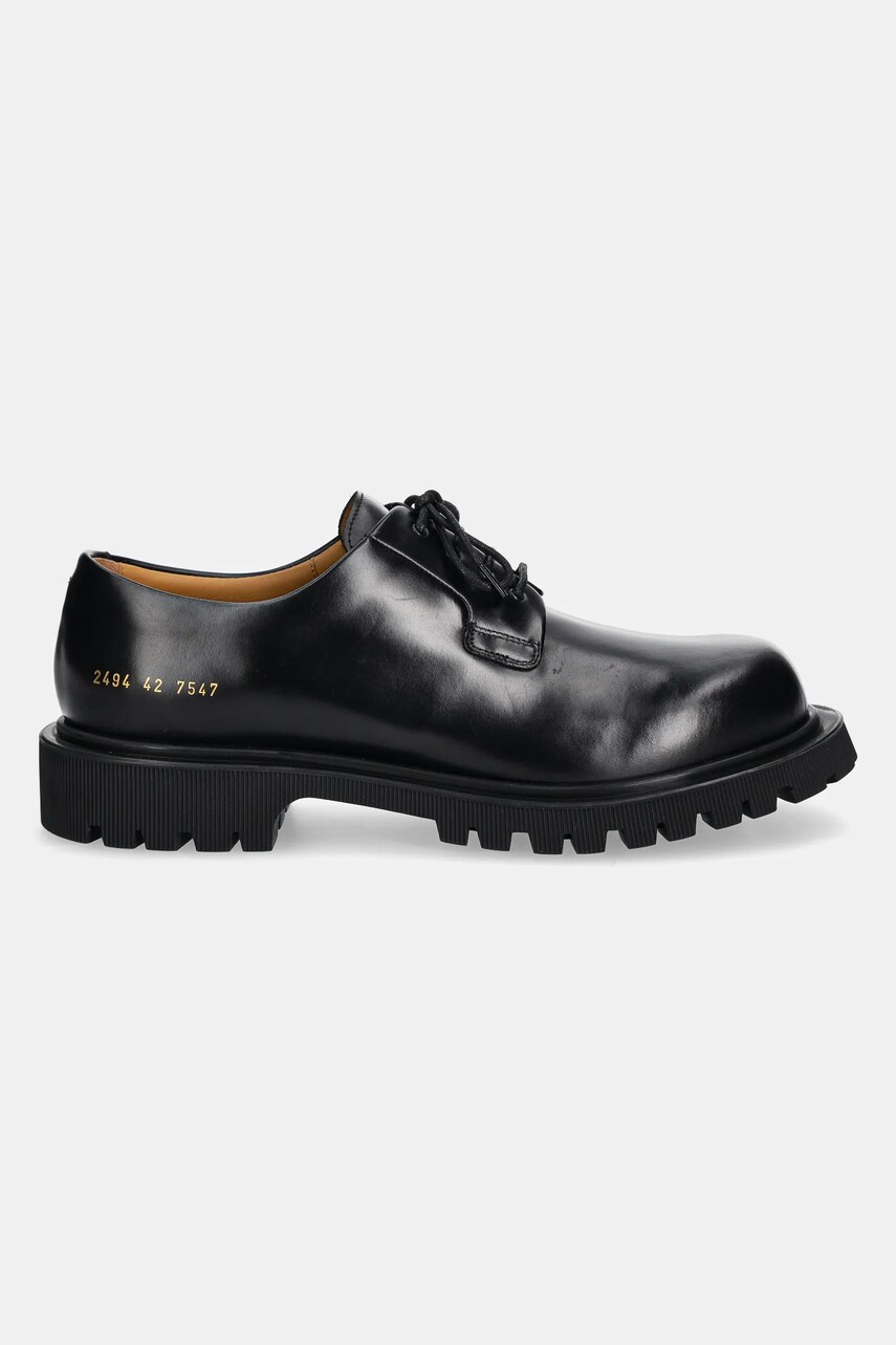 Шкіряні туфлі Common Projects Chunky Derby чоловічі колір чорний 2494