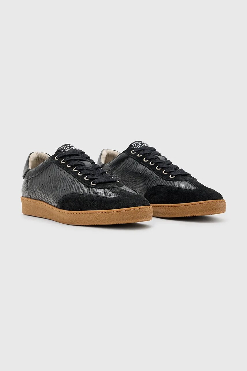 Шкіряні кросівки AllSaints Leo Low Top колір чорний M008FC