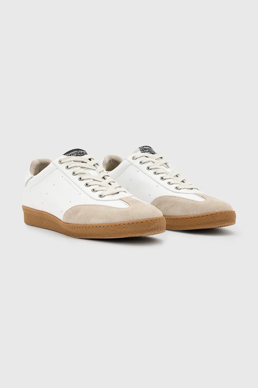 Шкіряні кросівки AllSaints Leo Low Top чоловічі колір білий M008FC
