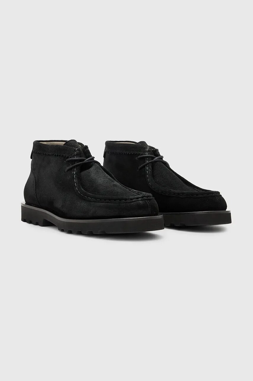 Замшеві кросівки AllSaints Skiff Suede Boot чоловічі колір чорний M015FC