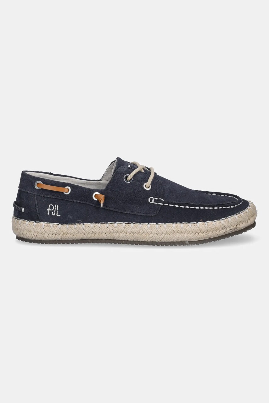Замшеві еспадрилі Pepe Jeans TOURIST DECK колір синій PMS10335