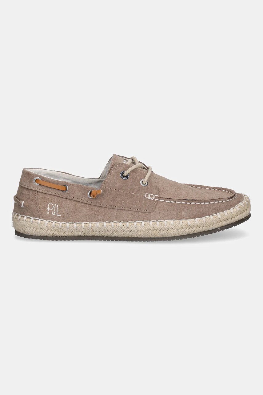 Замшеві еспадрилі Pepe Jeans TOURIST DECK колір бежевий PMS10335