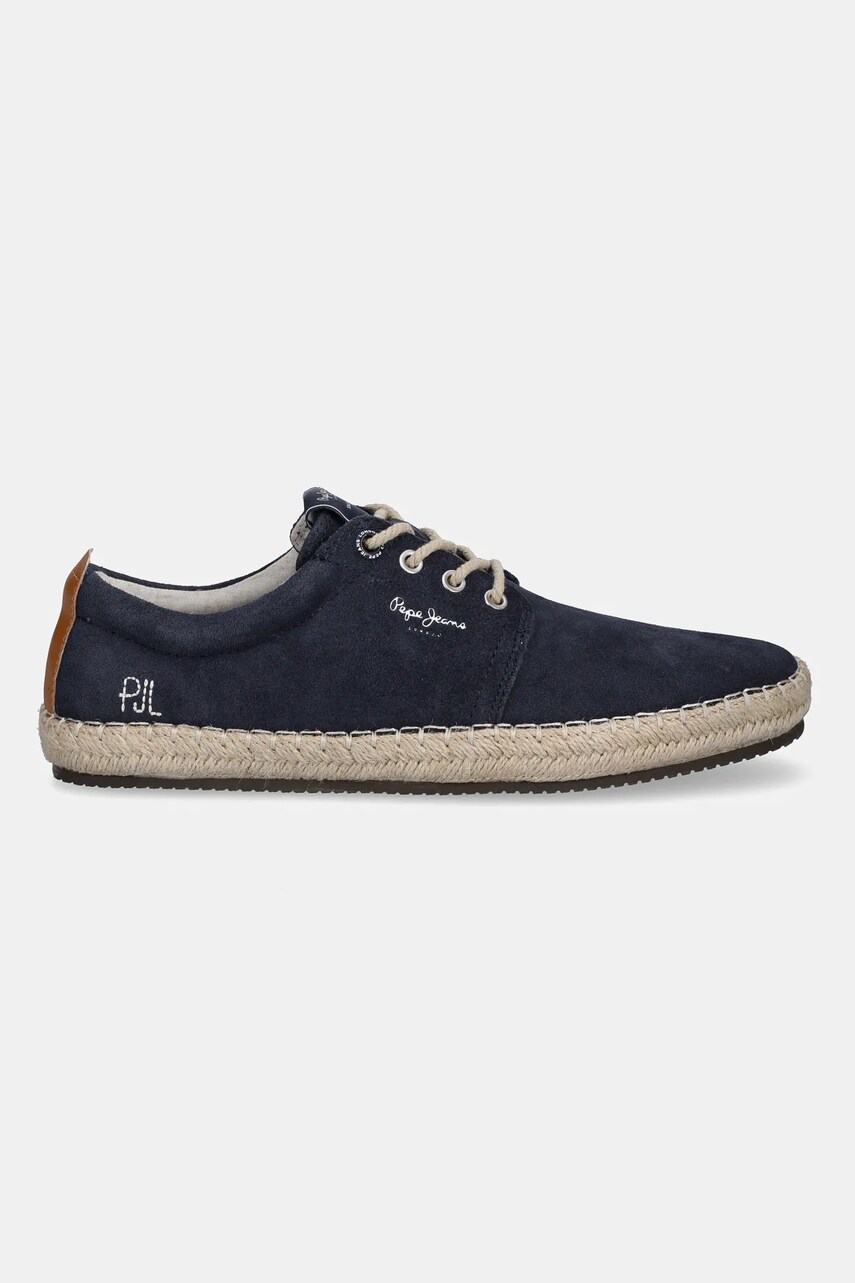 Замшеві еспадрилі Pepe Jeans TOURIST WEST колір синій PMS10336
