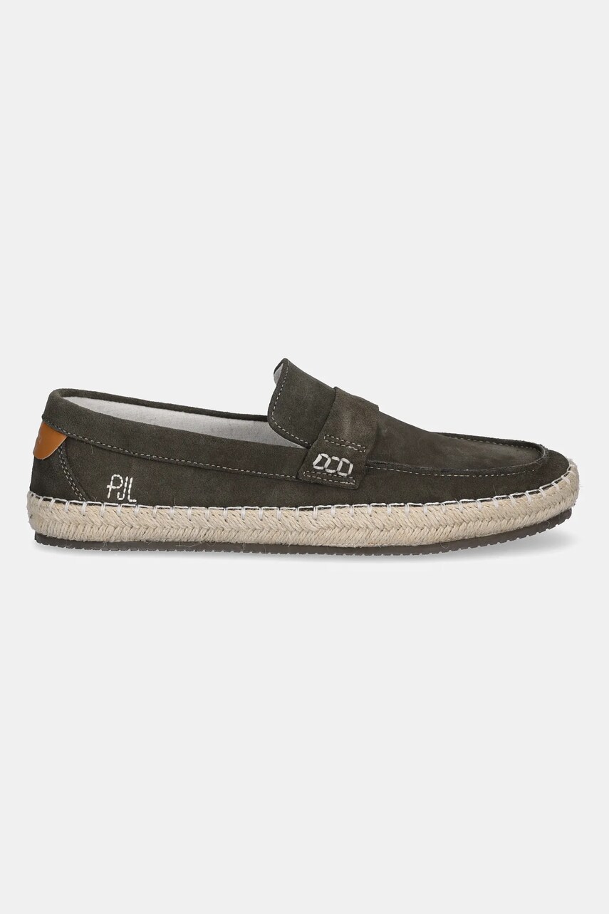 Замшеві еспадрилі Pepe Jeans TOURIST COAST колір зелений PMS10337