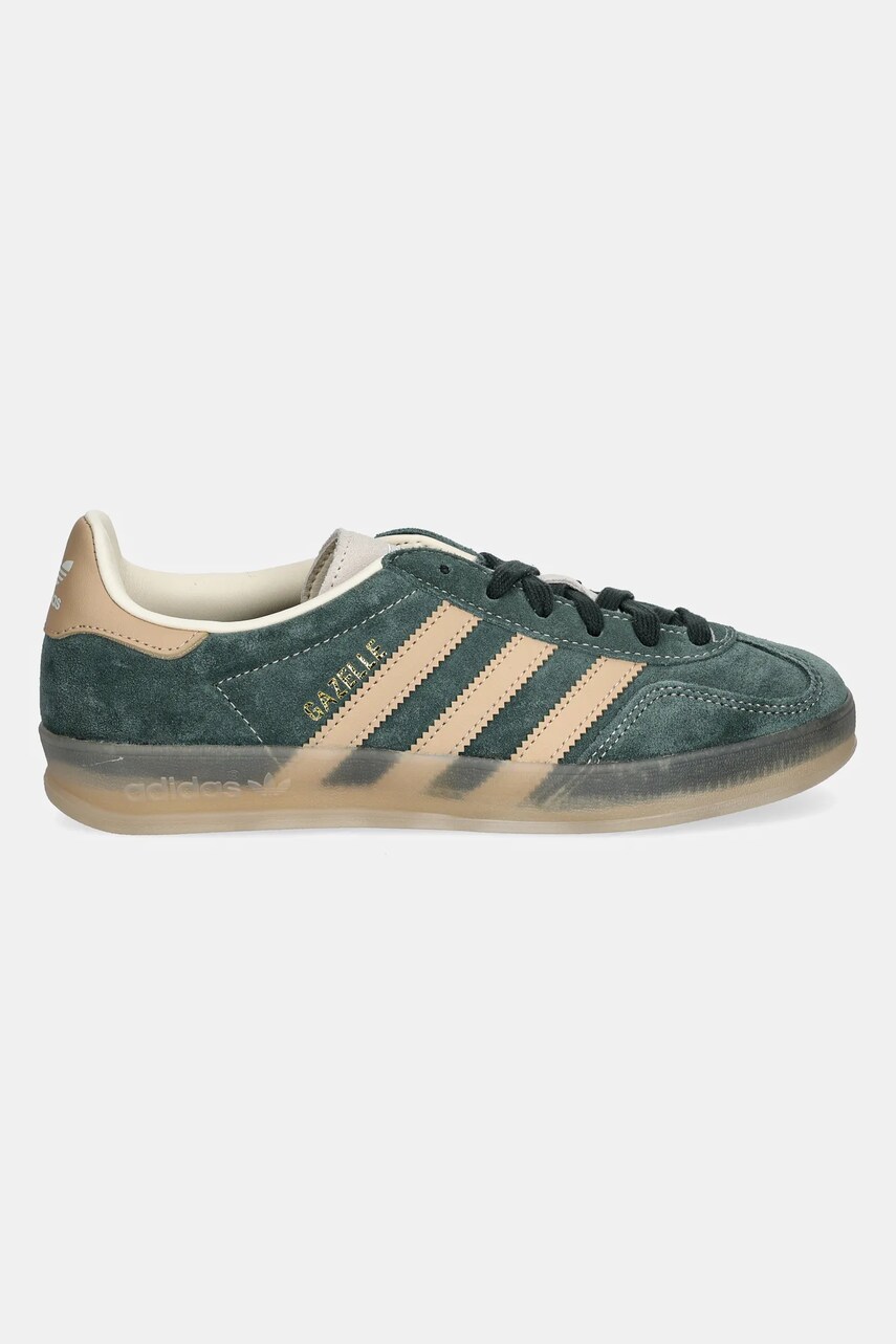Замшеві кросівки adidas Originals Gazelle Indoor колір зелений JH5402