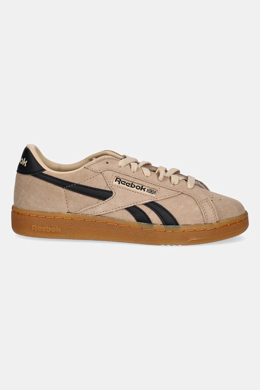 Замшеві кросівки Reebok Classic CLUB C GROUNDS UK колір бежевий 100229643