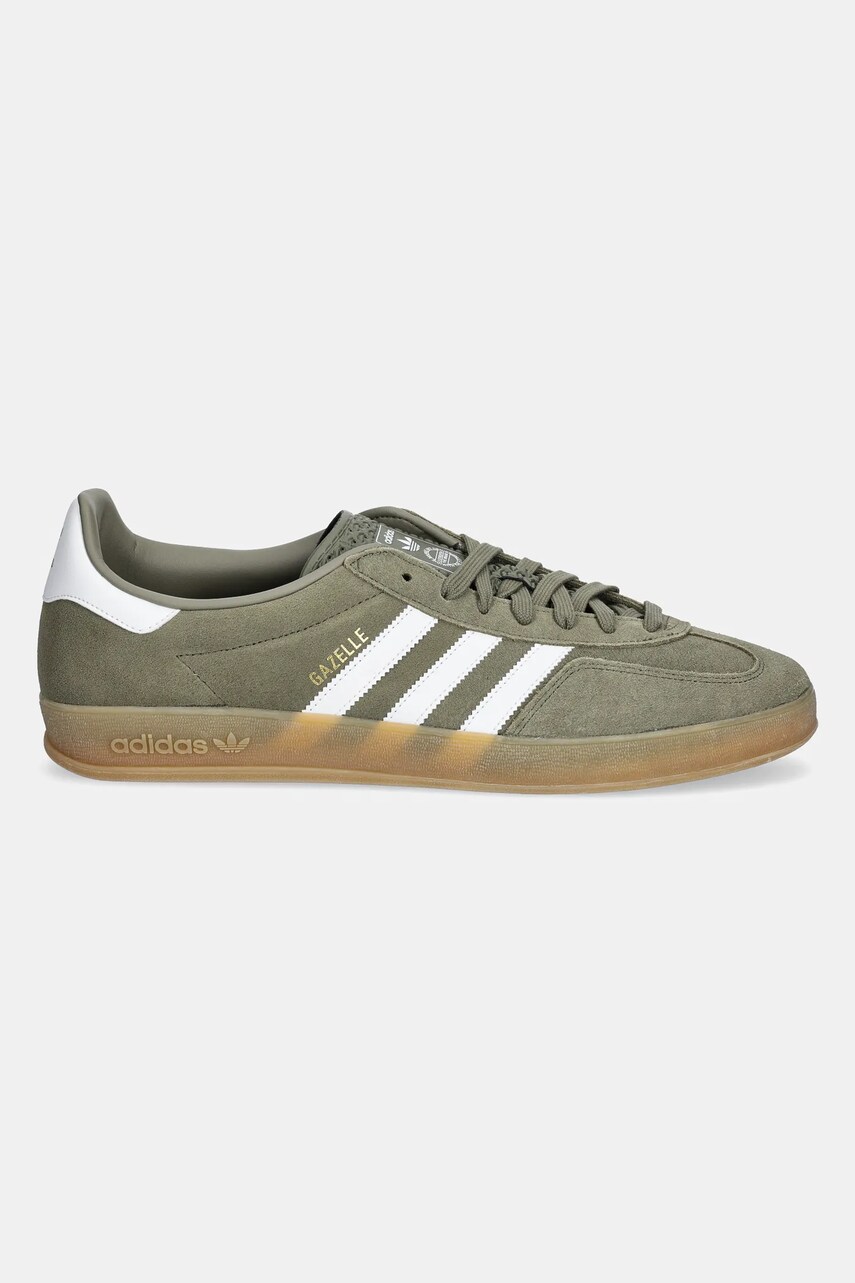 Замшеві кросівки adidas Originals Gazelle Indoor колір зелений JQ0174