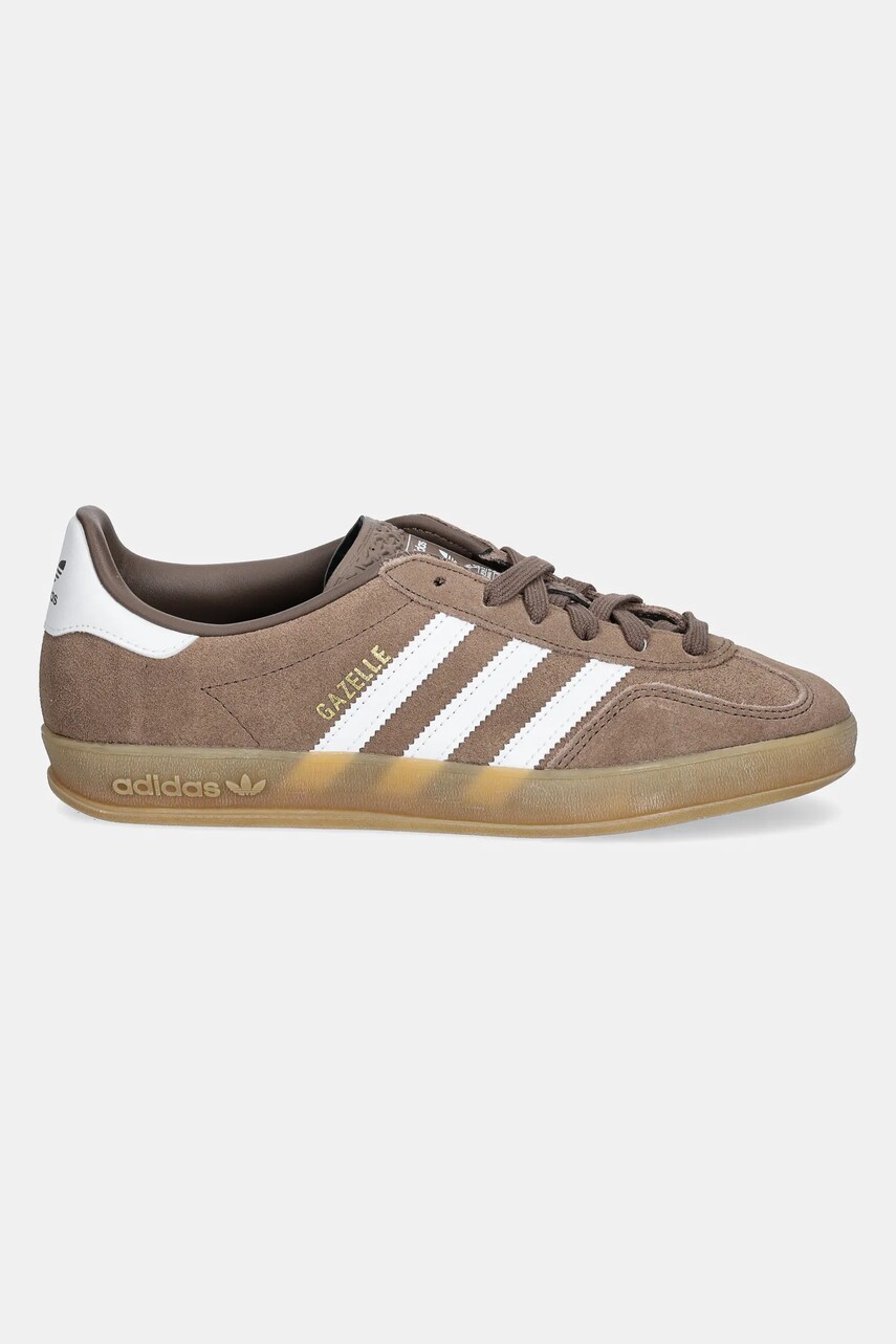 Замшеві кросівки adidas Originals Gazelle Indoor колір коричневий JQ0175